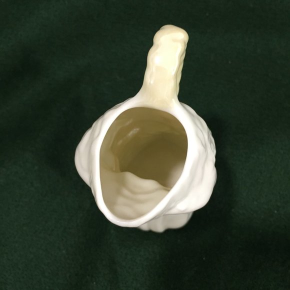 Belleek Undine Irish Maiden Creamer Parian China 7th Mark Gold 1980-93 Vintage - Picture 5 of 6